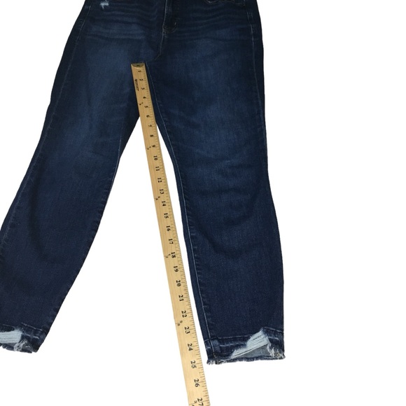 GAP True Skinny Ankle Sky High Distressed Stretch Blue Jeans - Women’s 12 - Picture 5 of 12